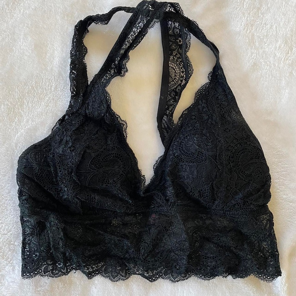 Black lace bralette